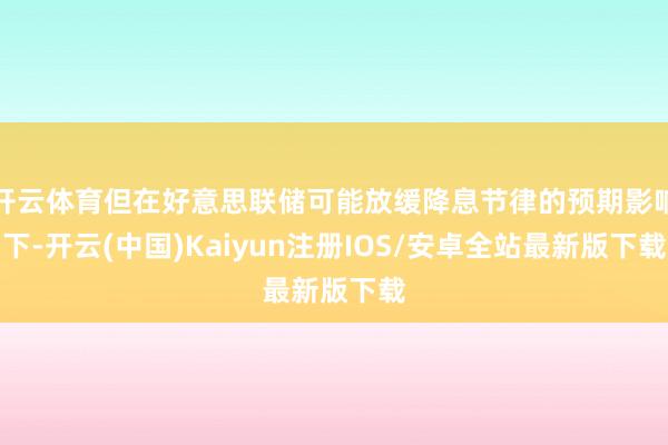 开云体育但在好意思联储可能放缓降息节律的预期影响下-开云(中国)Kaiyun注册IOS/安卓全站最新版下载
