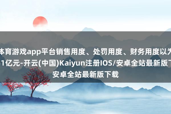 体育游戏app平台销售用度、处罚用度、财务用度以为7.61亿元-开云(中国)Kaiyun注册IOS/安卓全站最新版下载